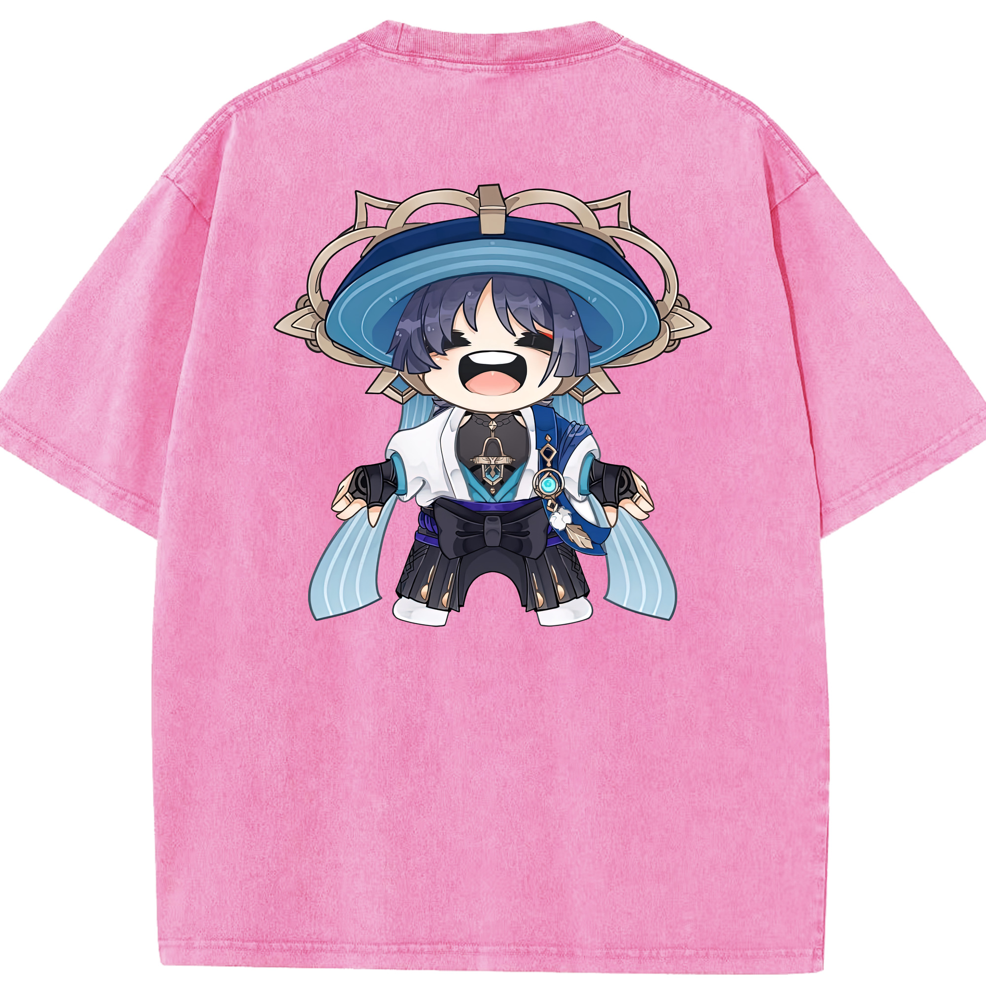 げんし神 さんペい genshin Sanpei 綿100% ヴィンテージ風 半袖Tシャツ（背面プリント）
